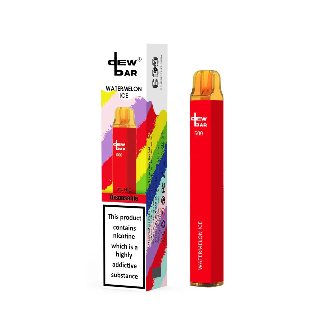 Dew Bar Watermelon Ice 600 Puff – Disposable Vape Pod
