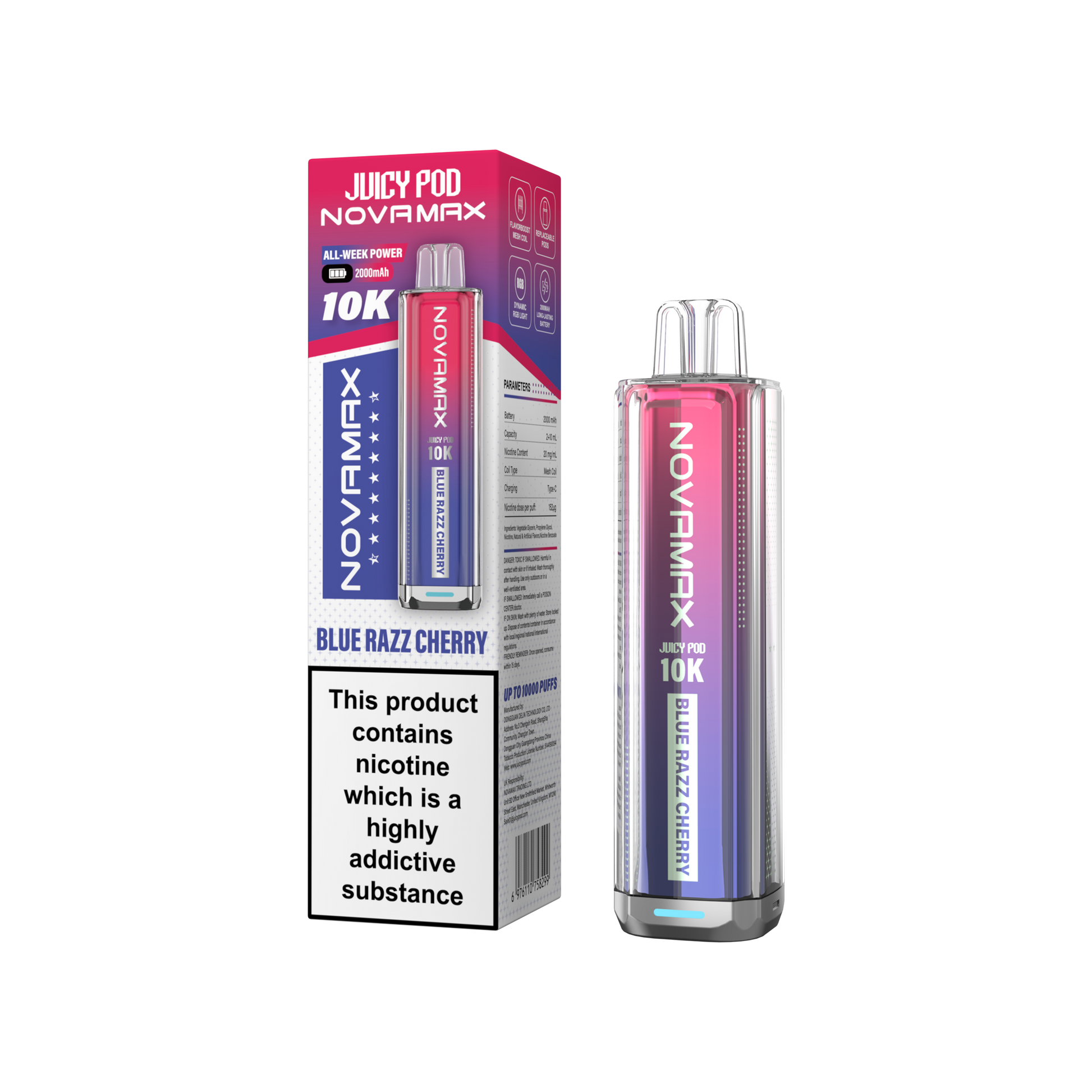NovaMax Juicy Pod 10K Box of 5 | Huge Puffs. Simple Swaps. - HayatiProultraPlus25000