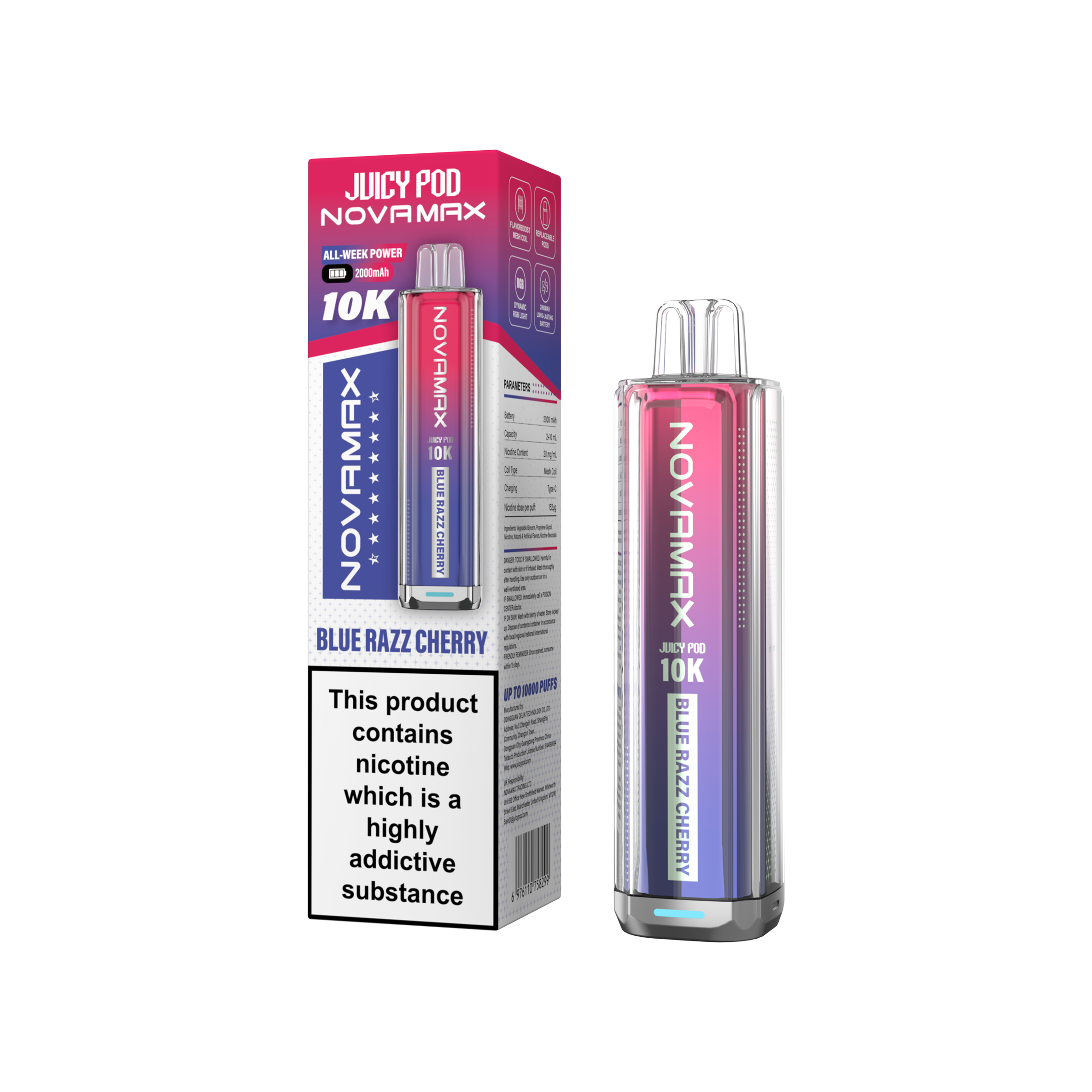 NovaMax Juicy Pod 10K – Box of 5 | Huge Puffs. Simple Swaps.