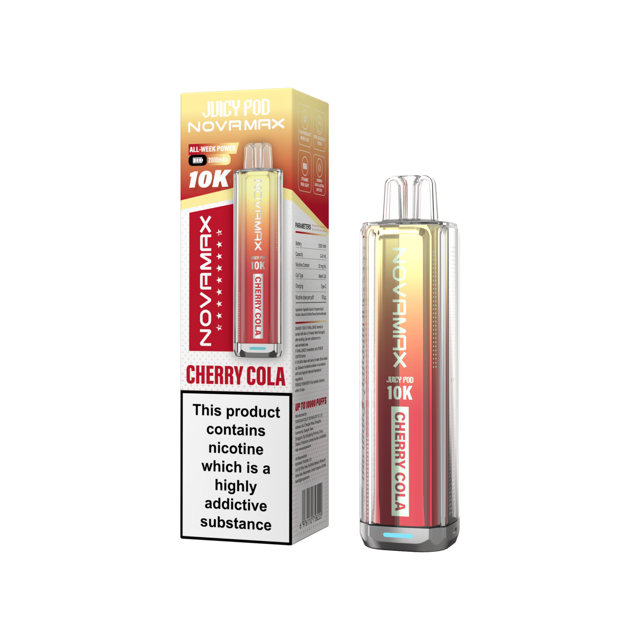 NovaMax Juicy Pod 10K – Box of 5 | Huge Puffs. Simple Swaps.