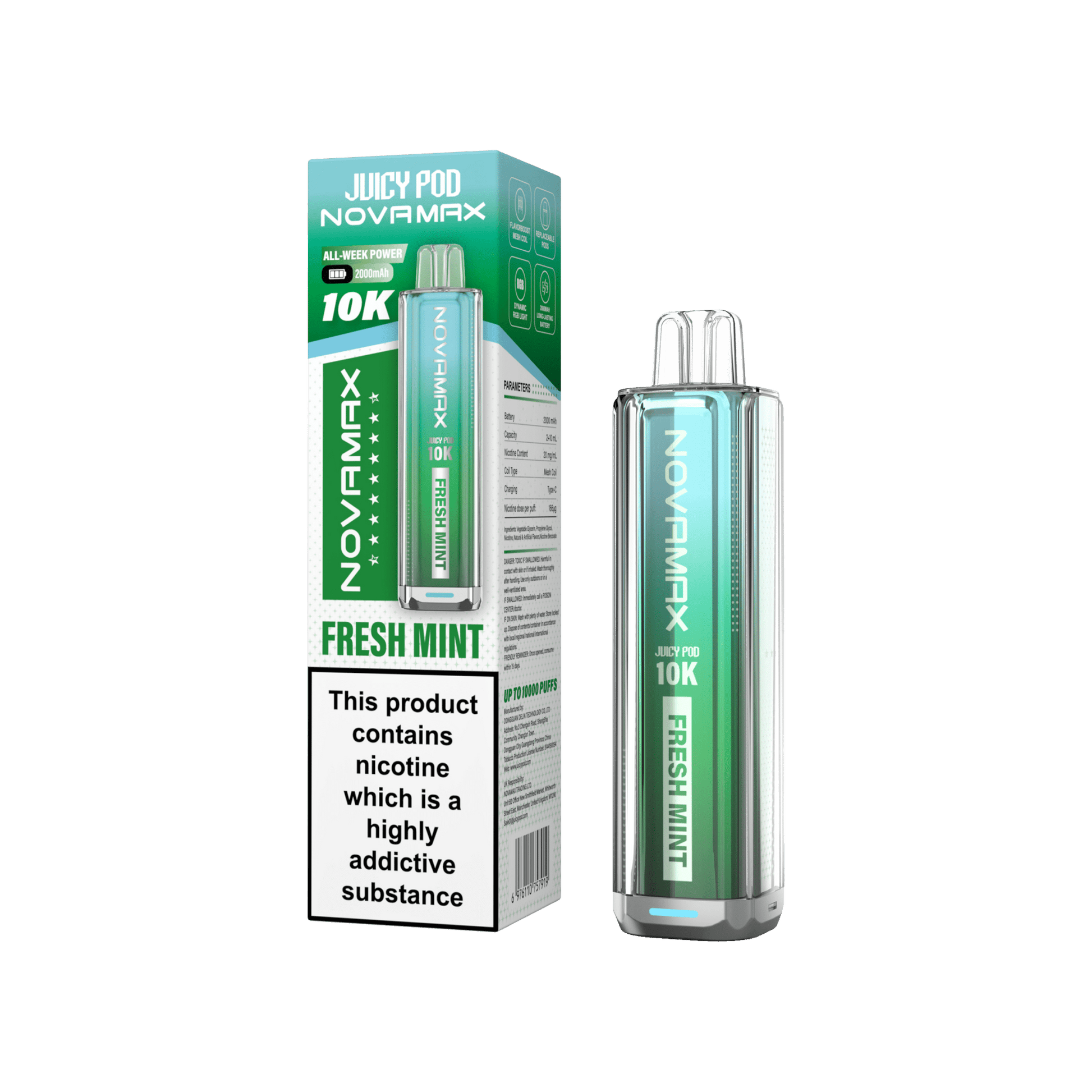 NovaMax Juicy Pod 10K Box of 5 | Huge Puffs. Simple Swaps. - HayatiProultraPlus25000