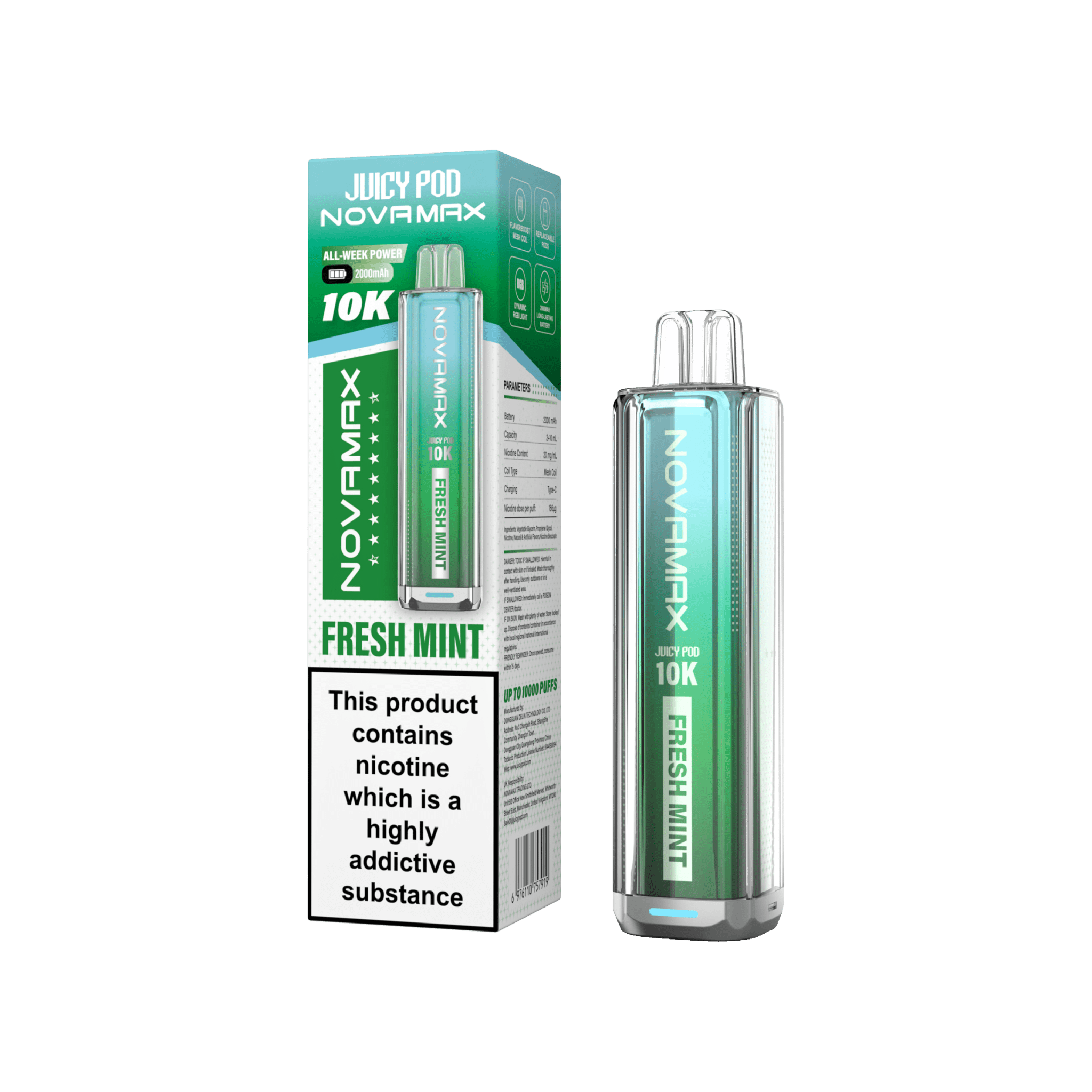 NovaMax Juicy Pod 10K – Box of 5 | Huge Puffs. Simple Swaps.