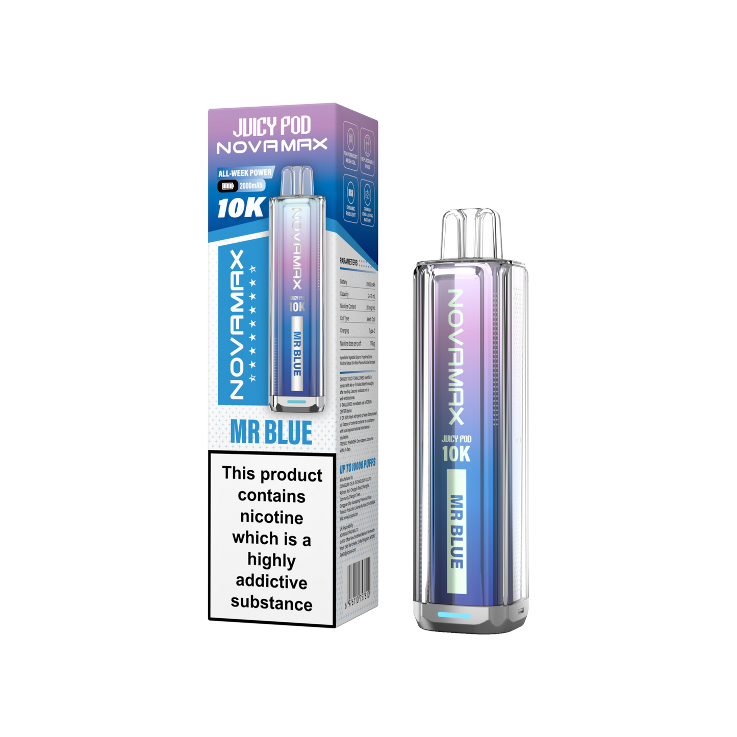 NovaMax Juicy Pod 10K – Box of 5 | Huge Puffs. Simple Swaps.