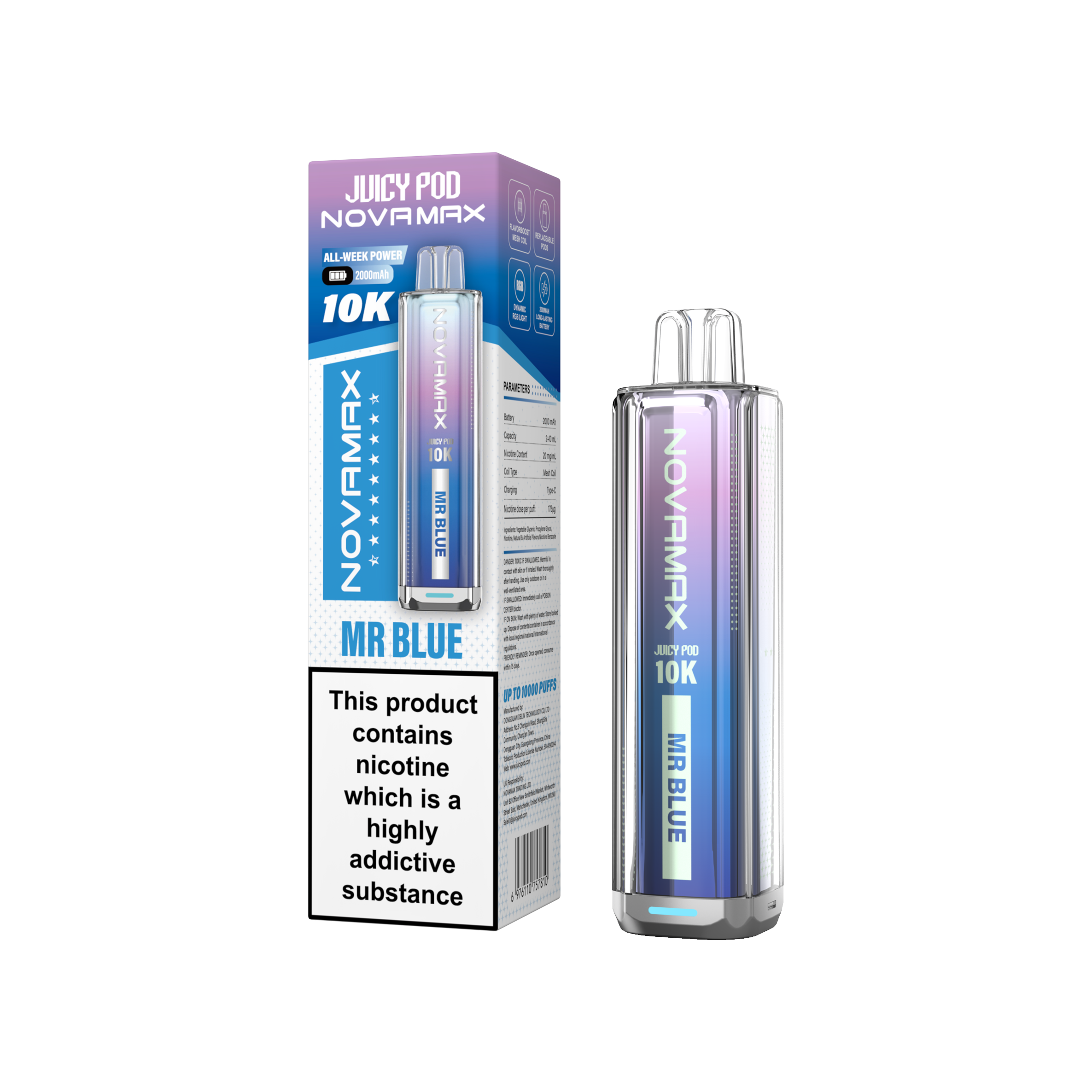 NovaMax Juicy Pod 10K – Box of 5 | Huge Puffs. Simple Swaps.