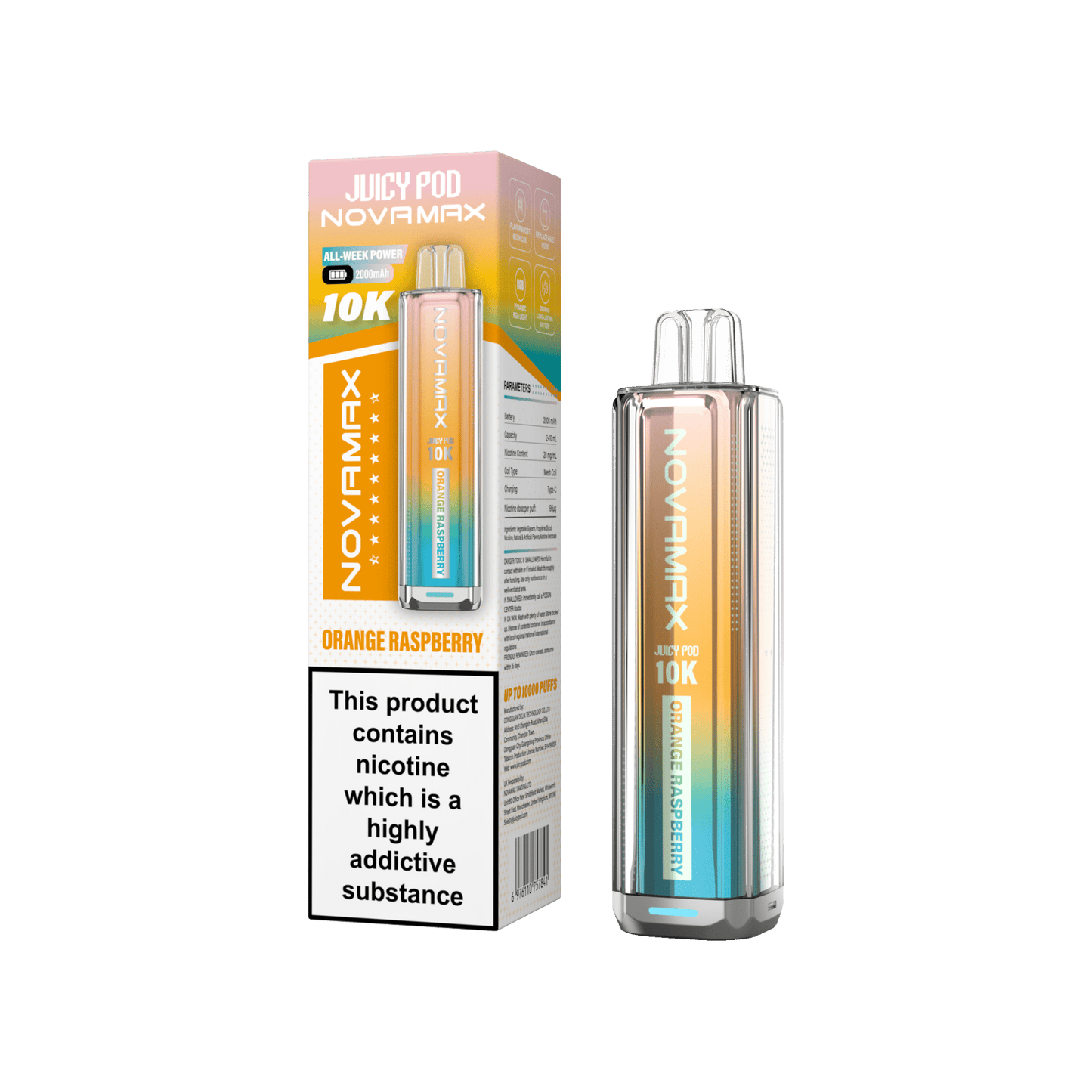 NovaMax Juicy Pod 10K Box of 5 | Huge Puffs. Simple Swaps. - HayatiProultraPlus25000
