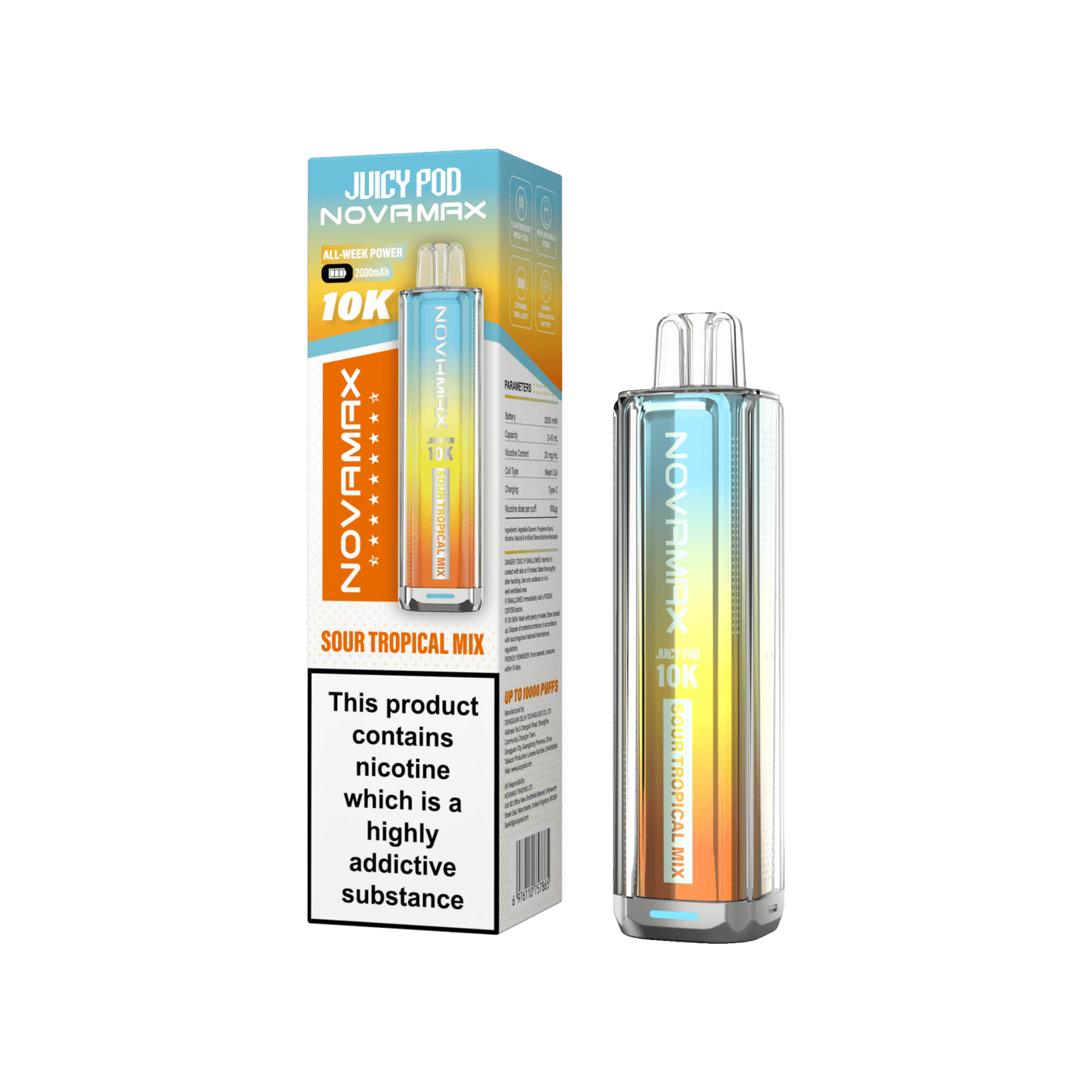 NovaMax Juicy Pod 10K Box of 5 | Huge Puffs. Simple Swaps. - HayatiProultraPlus25000