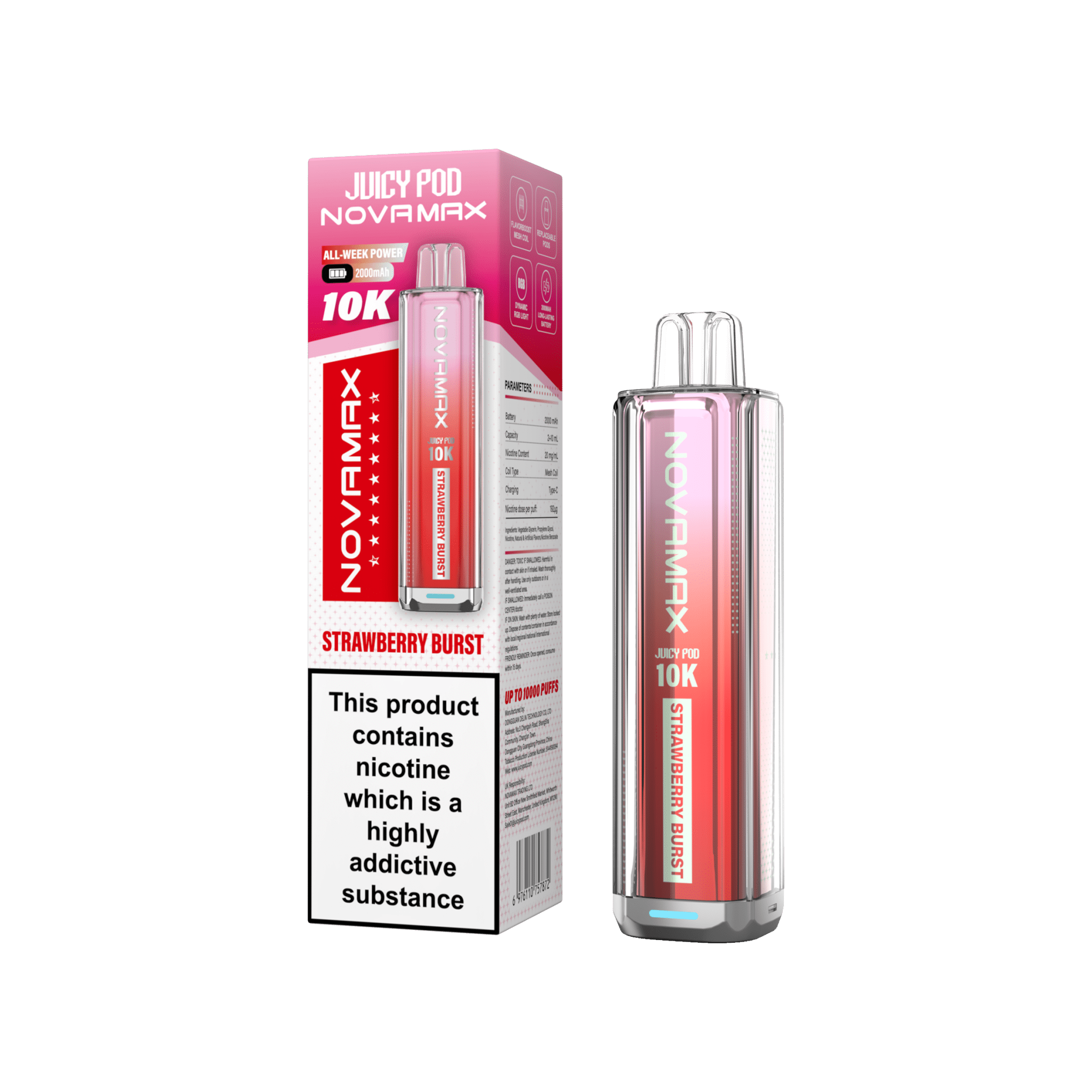 NovaMax Juicy Pod 10K – Box of 5 | Huge Puffs. Simple Swaps.