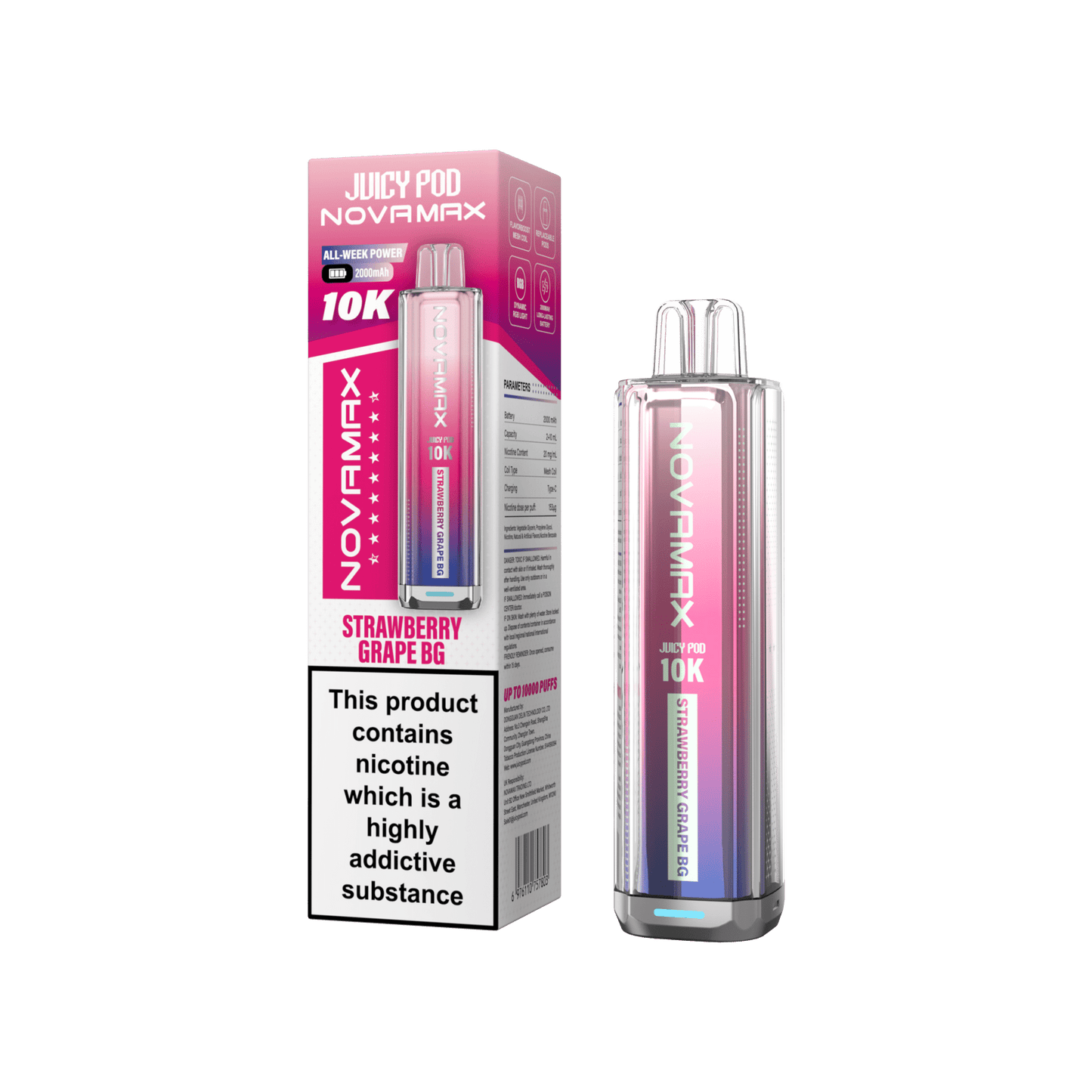 NovaMax Juicy Pod 10K Box of 5 | Huge Puffs. Simple Swaps. - HayatiProultraPlus25000