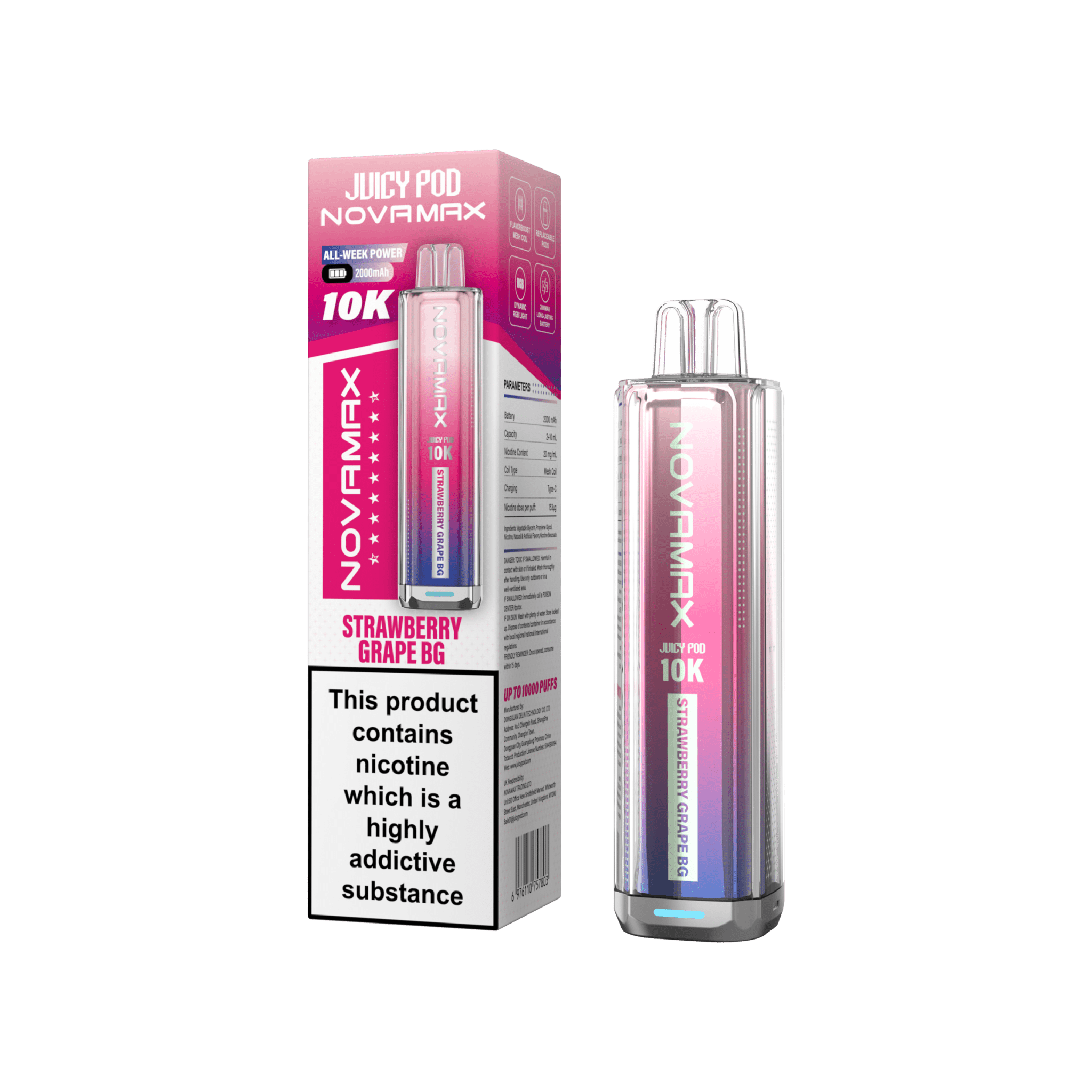 NovaMax Juicy Pod 10K – Box of 5 | Huge Puffs. Simple Swaps.