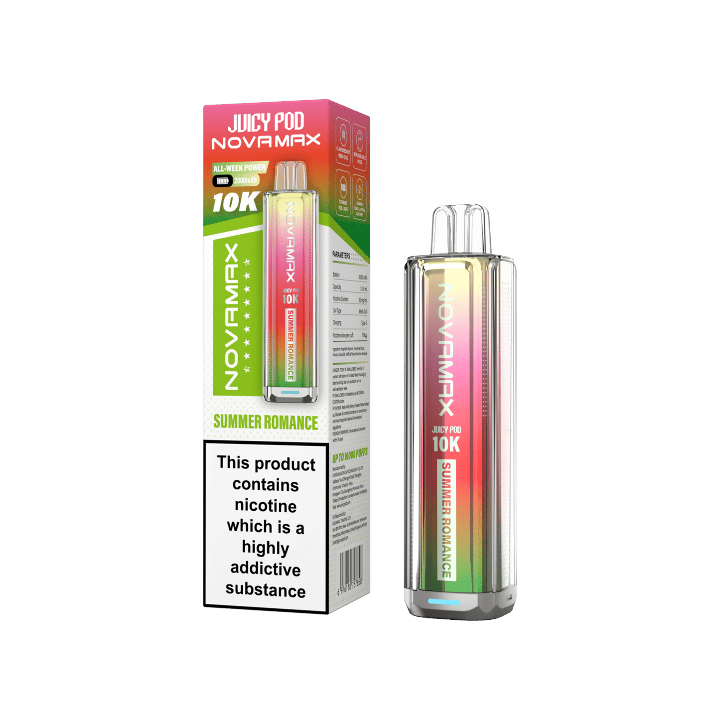 NovaMax Juicy Pod 10K Box of 5 | Huge Puffs. Simple Swaps. - HayatiProultraPlus25000