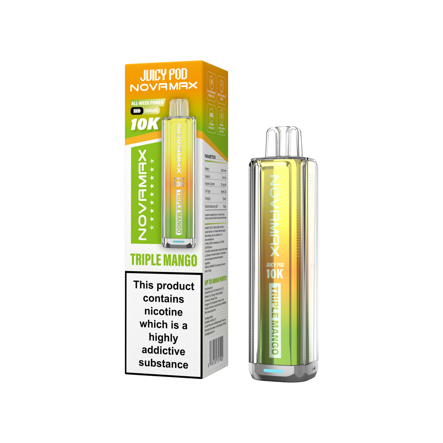 NovaMax Juicy Pod 10K – Box of 5 | Huge Puffs. Simple Swaps.
