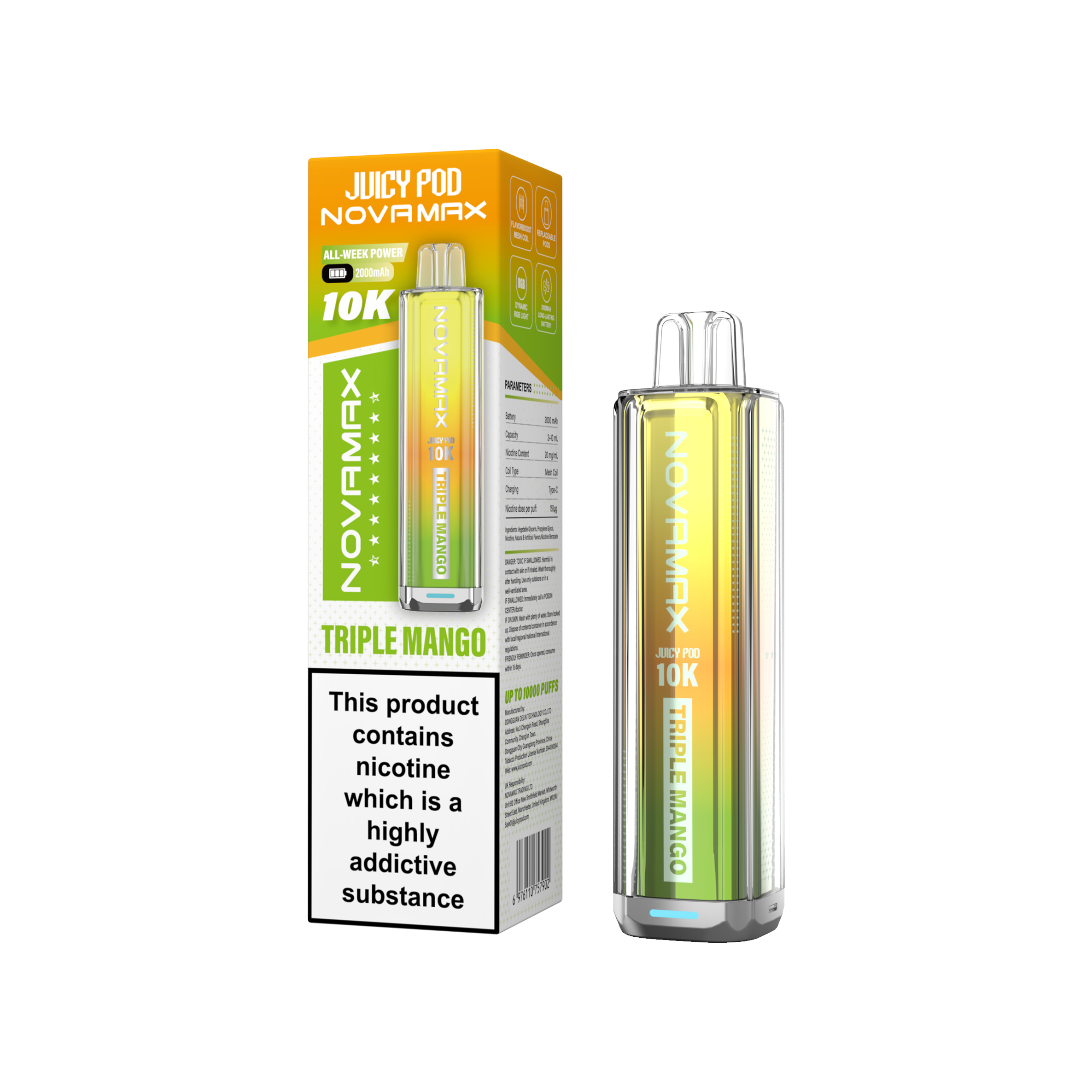 NovaMax Juicy Pod 10K – Box of 5 | Huge Puffs. Simple Swaps.